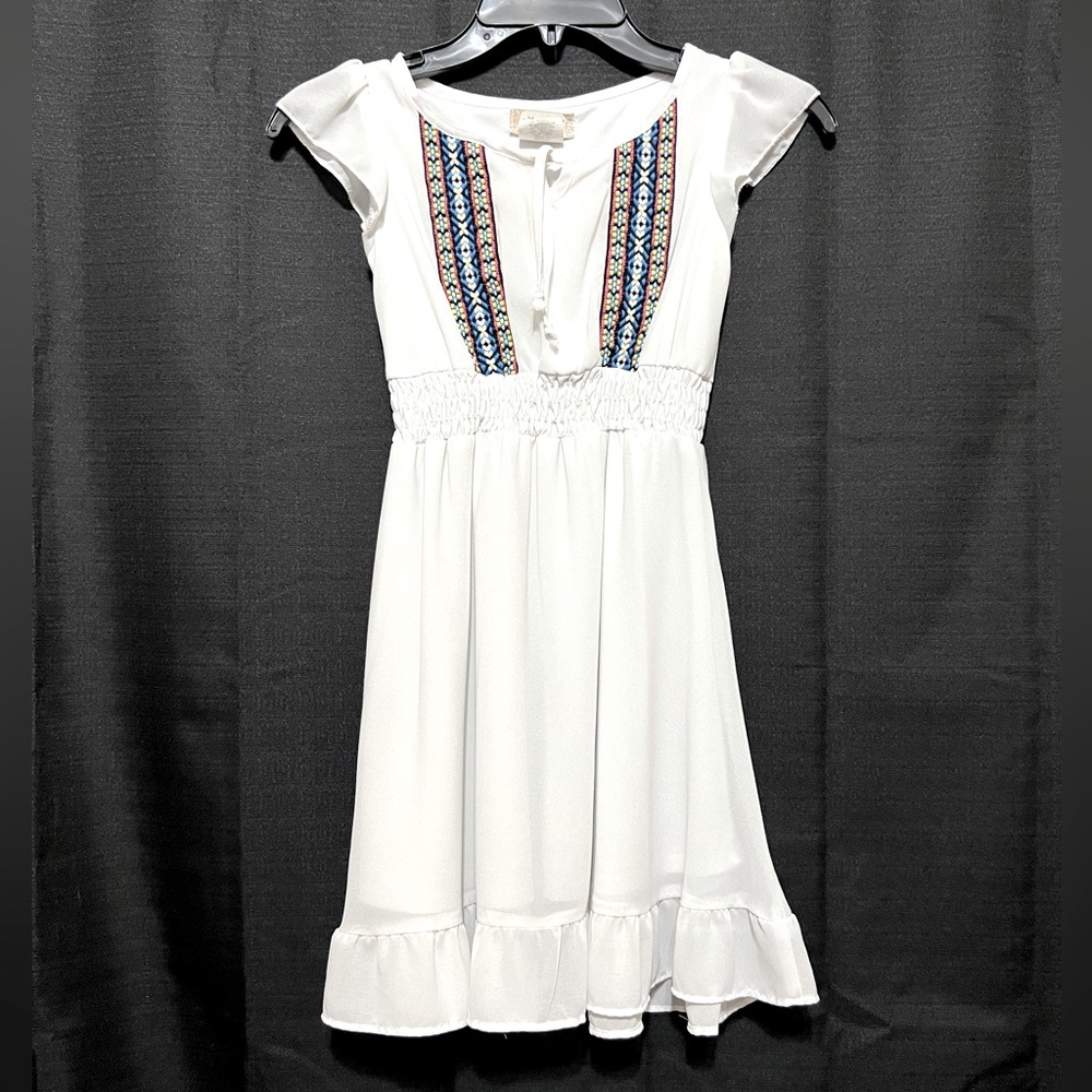 Soulmates girl Girls Dress Size 8 Ivory with Southwest Print